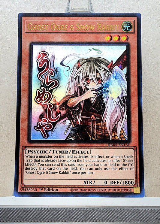 Yugioh! 1x Ghost Ogre & Snow Rabbit Stamp Artwork (RA05 - Ultra Rare) 1st Edition