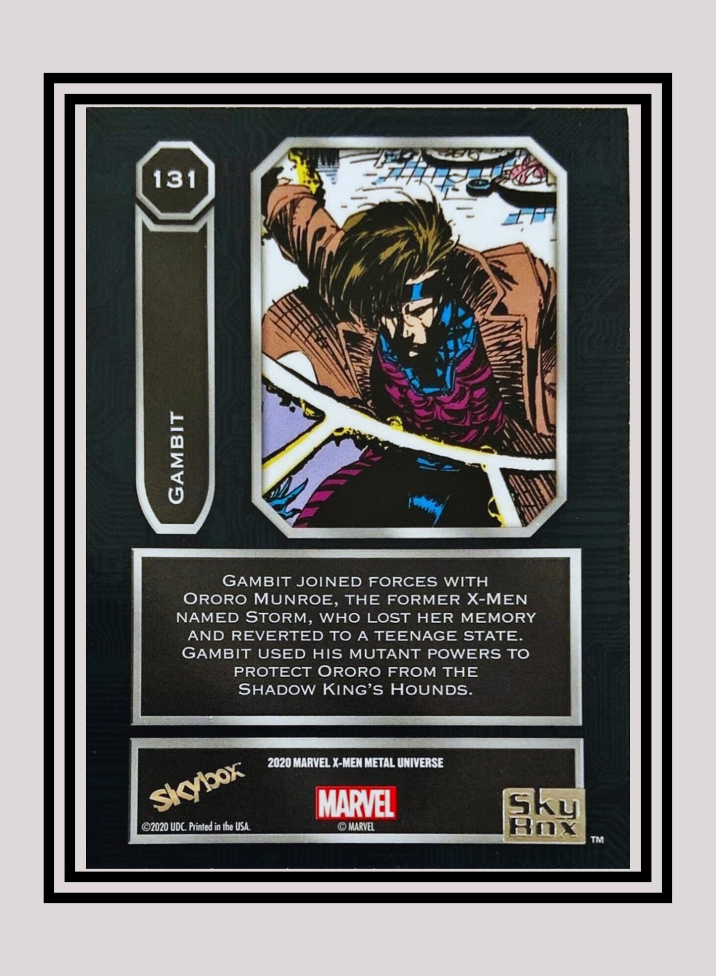 Marvel! 1x Gambit - Base High Series (#131 - 2021 Upper Deck X-Men Metal Universe)