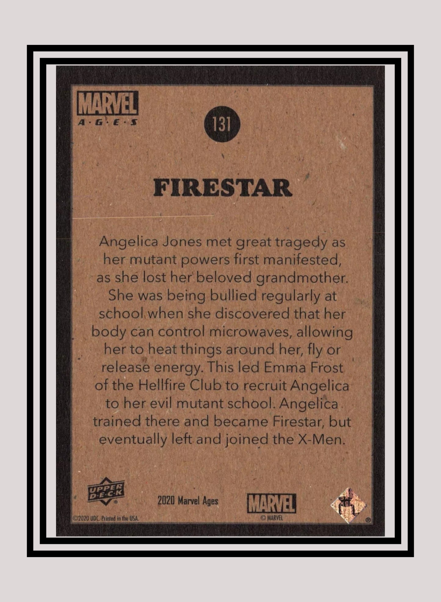 Marvel! 1x Firestar - Base (#131 - 2020 Upper Deck Marvel Ages)