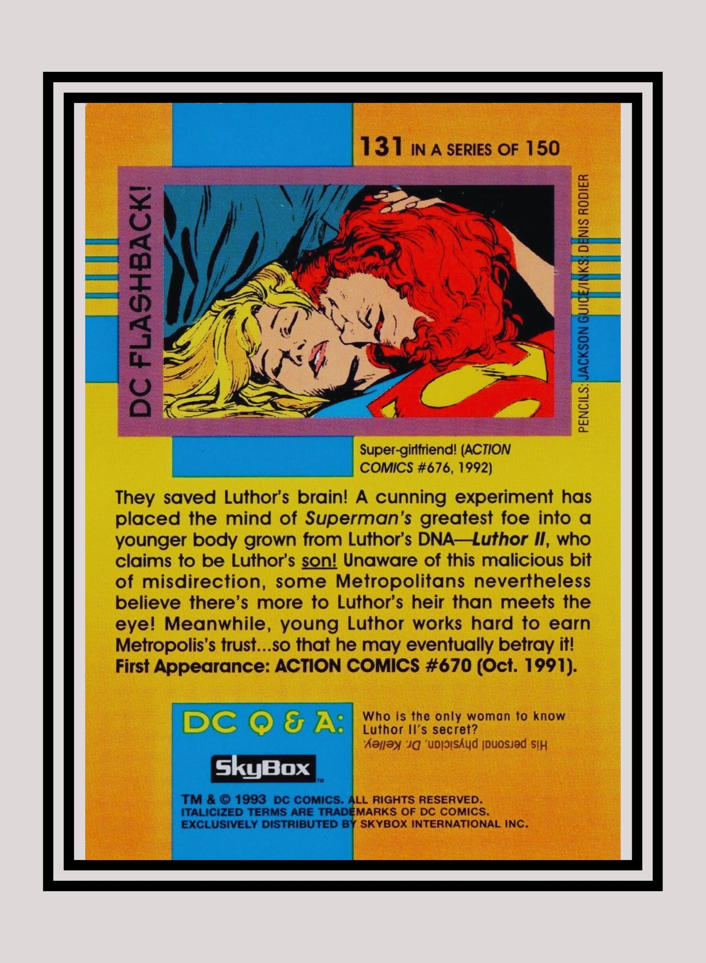 DC! 1x Luthor II - Base (#131 - 1993 Skybox DC Cosmic Teams)
