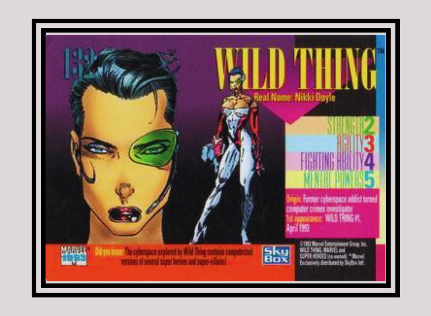 Marvel! 1x Wild Thing - Base (#132 - 1993 Skybox Marvel Universe Series 4)