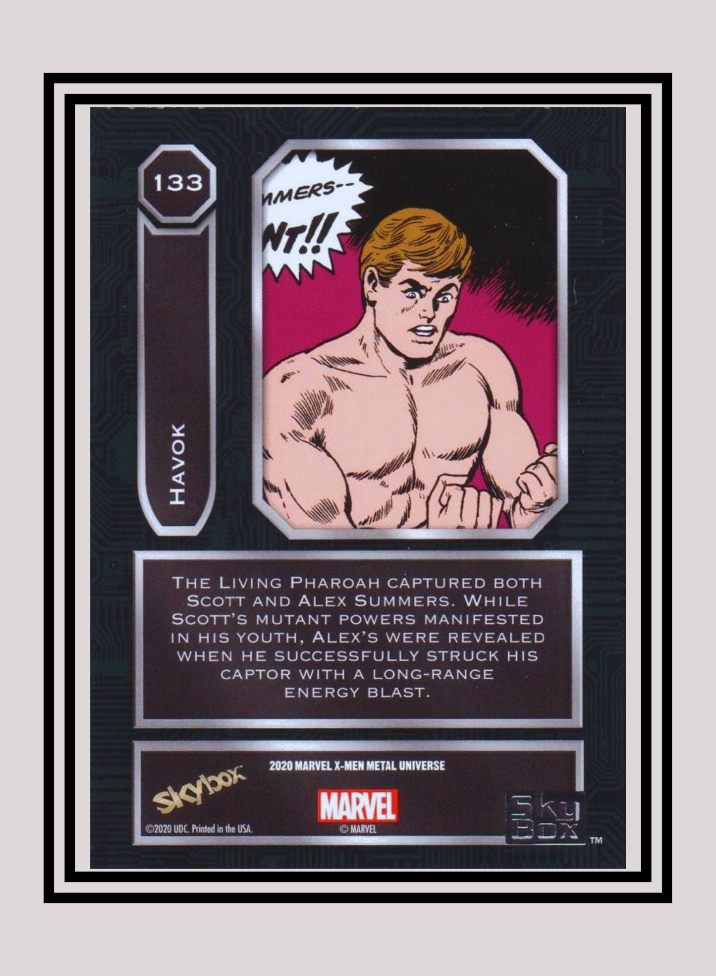 Marvel! 1x Havok - Base High Series (#133 - 2021 Upper Deck X-Men Metal Universe)