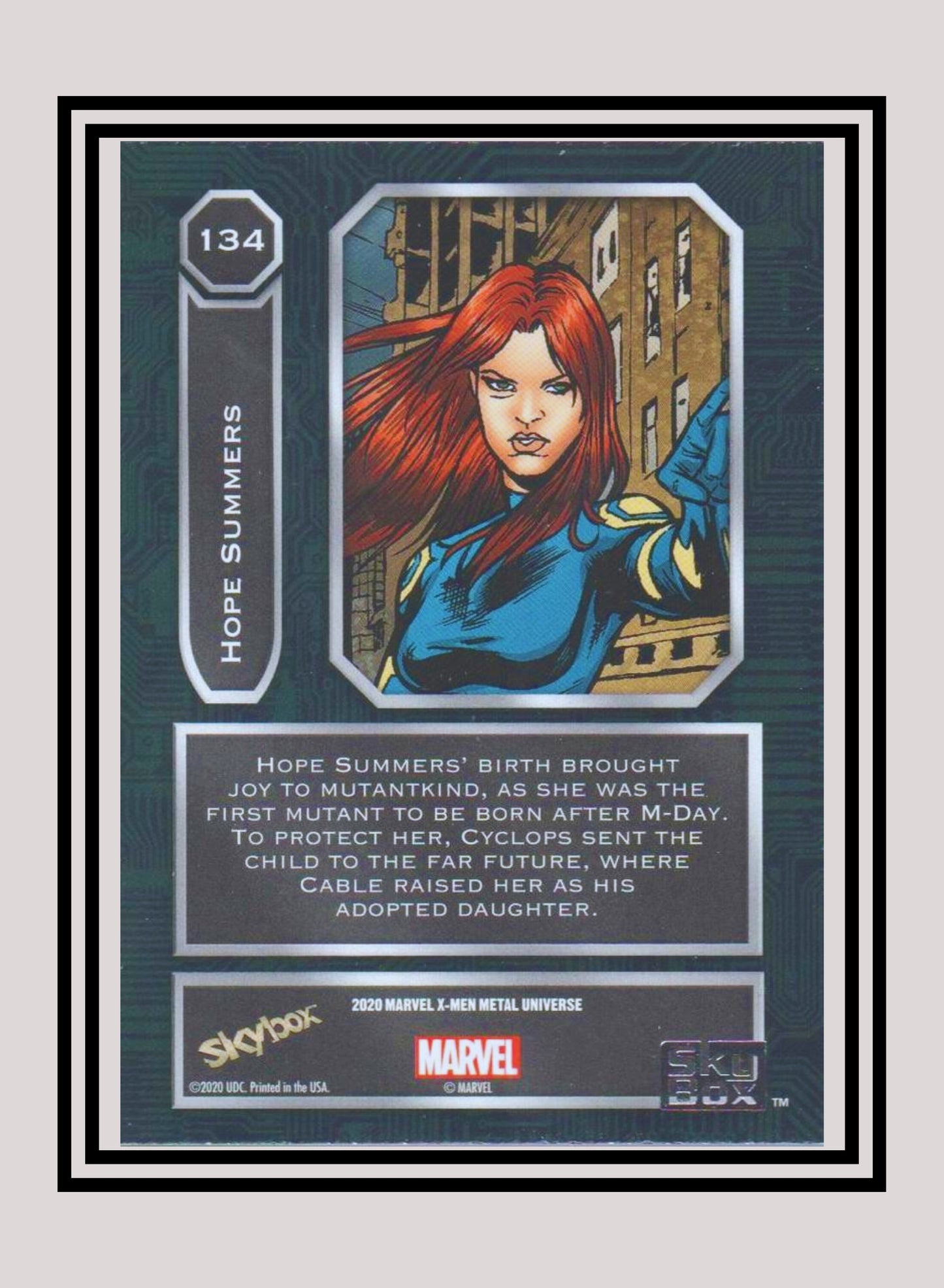 Marvel! 1x Hope Summers - Base High Series (#134 - 2021 Upper Deck X-Men Metal Universe)