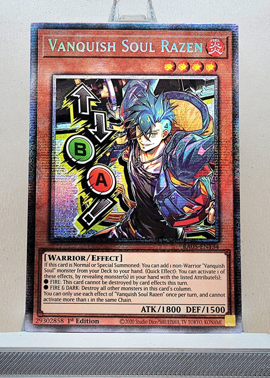 Yugioh! 1x Vanquish Soul Razen Stamp Artwork (RA05 - Starlight Rare) 1st Edition