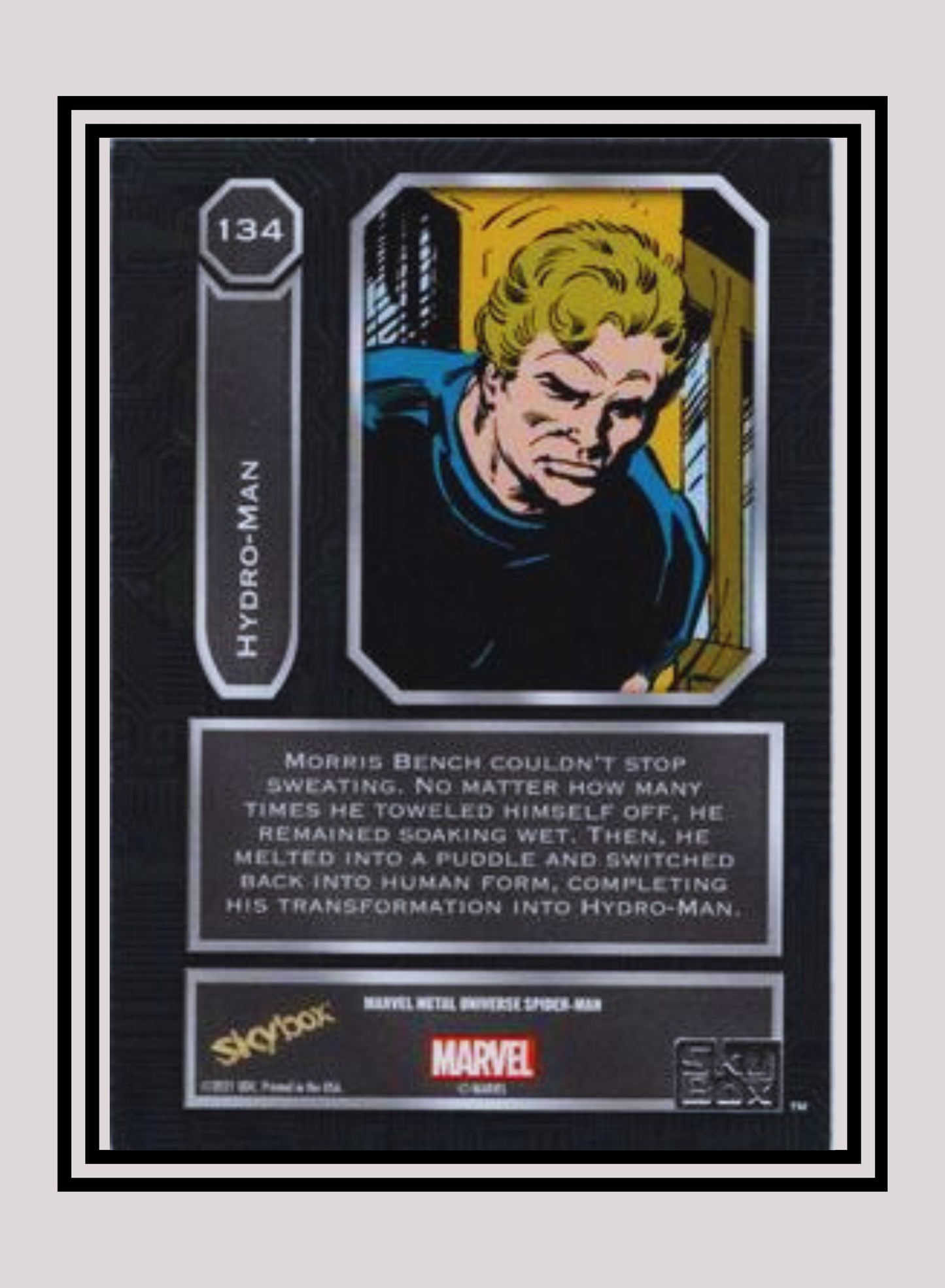 Marvel! 1x Hydro Man - Base High Series (#134 - 2021 Upper Deck Spiderman Metal Universe)