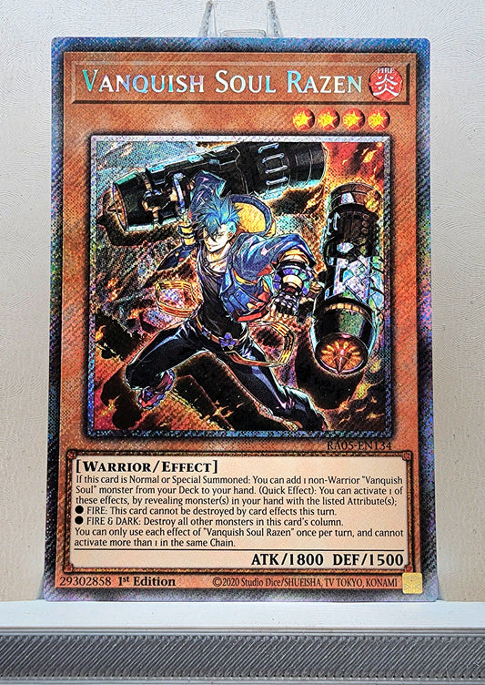 Yugioh! 1x Vanquish Soul Razen (RA05 - Platinum Secret Rare) 1st Edition