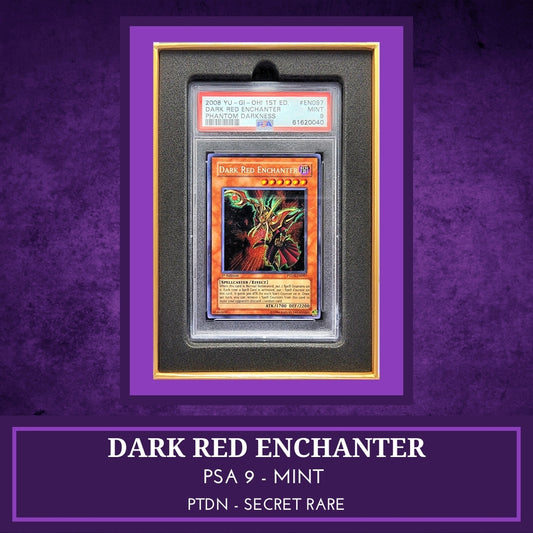 Yugioh! 1x Dark Red Enchanter PSA 9 (PTDN - Secret Rare)