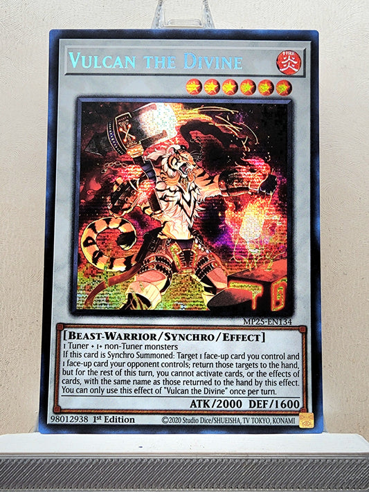 Yugioh! 1x Vulcan the Divine (MP25 - Prismatic Secret Rare) 1st Edition