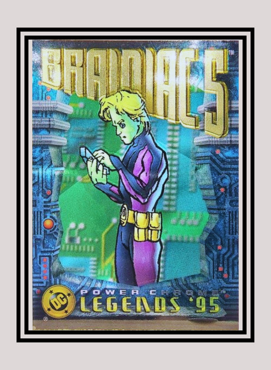 DC! 1x Brainiac 5 - Power Chrome (#135 - 1995 SkyBox DC Power Chrome Legends)