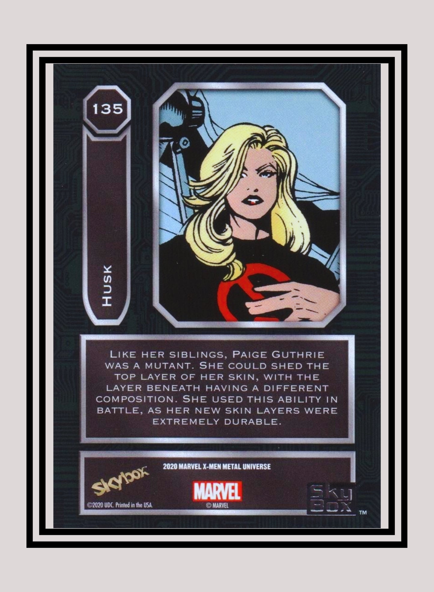 Marvel! 1x Husk - Base High Series (#135 - 2021 Upper Deck X-Men Metal Universe)