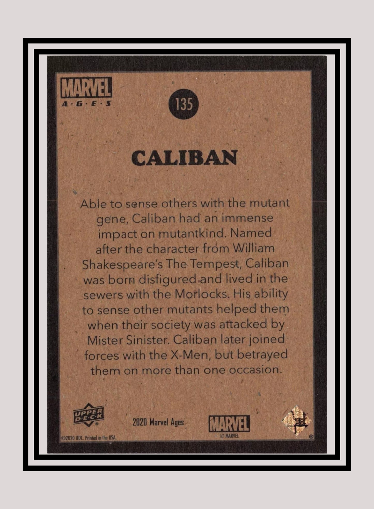 Marvel! 1x Caliban - Base (#135 - 2020 Upper Deck Marvel Ages)