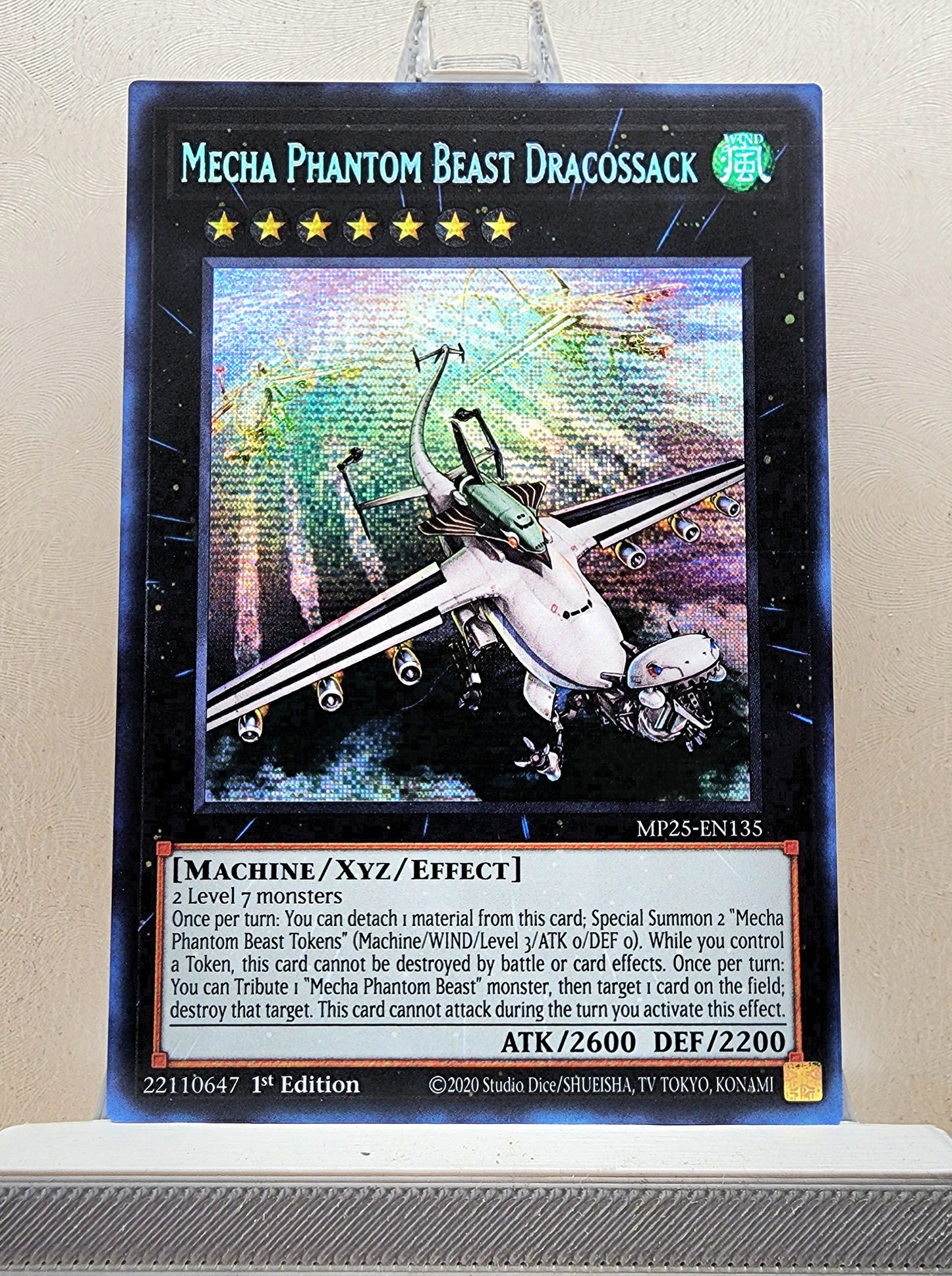 Yugioh! 1x Mecha Phantom Beast Dracossack (MP25 - Prismatic Secret Rare) 1st Edition