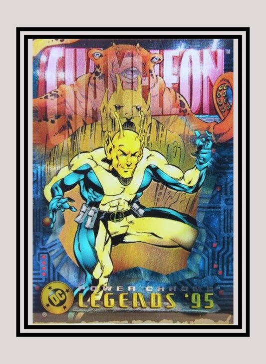 DC! 1x Chameleon - Power Chrome (#136 - 1995 SkyBox DC Power Chrome Legends)