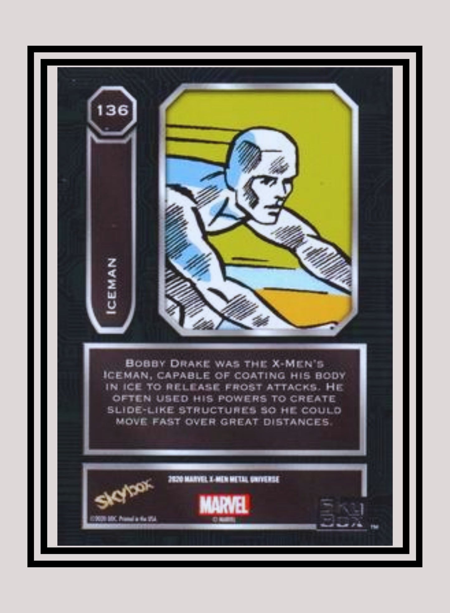 Marvel! 1x Iceman - Base High Series (#136 - 2021 Upper Deck X-Men Metal Universe)