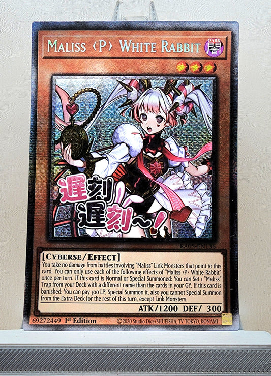Yugioh! 1x Maliss <P> White Rabbit Stamp Artwork (RA05 - Starlight Rare) 1st Edition
