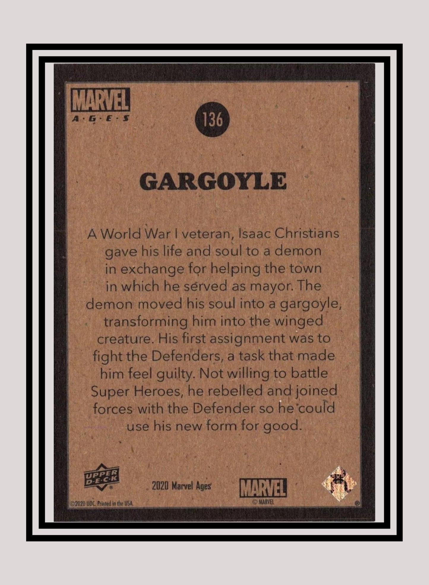 Marvel! 1x Gargoyle - Base (#136 - 2020 Upper Deck Marvel Ages)