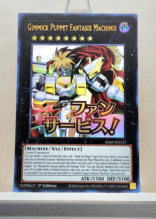 Yugioh! 1x Gimmick Puppet Fantasix Machinix Stamp Artwork (RA05 - Ultra Rare) 1st Edition
