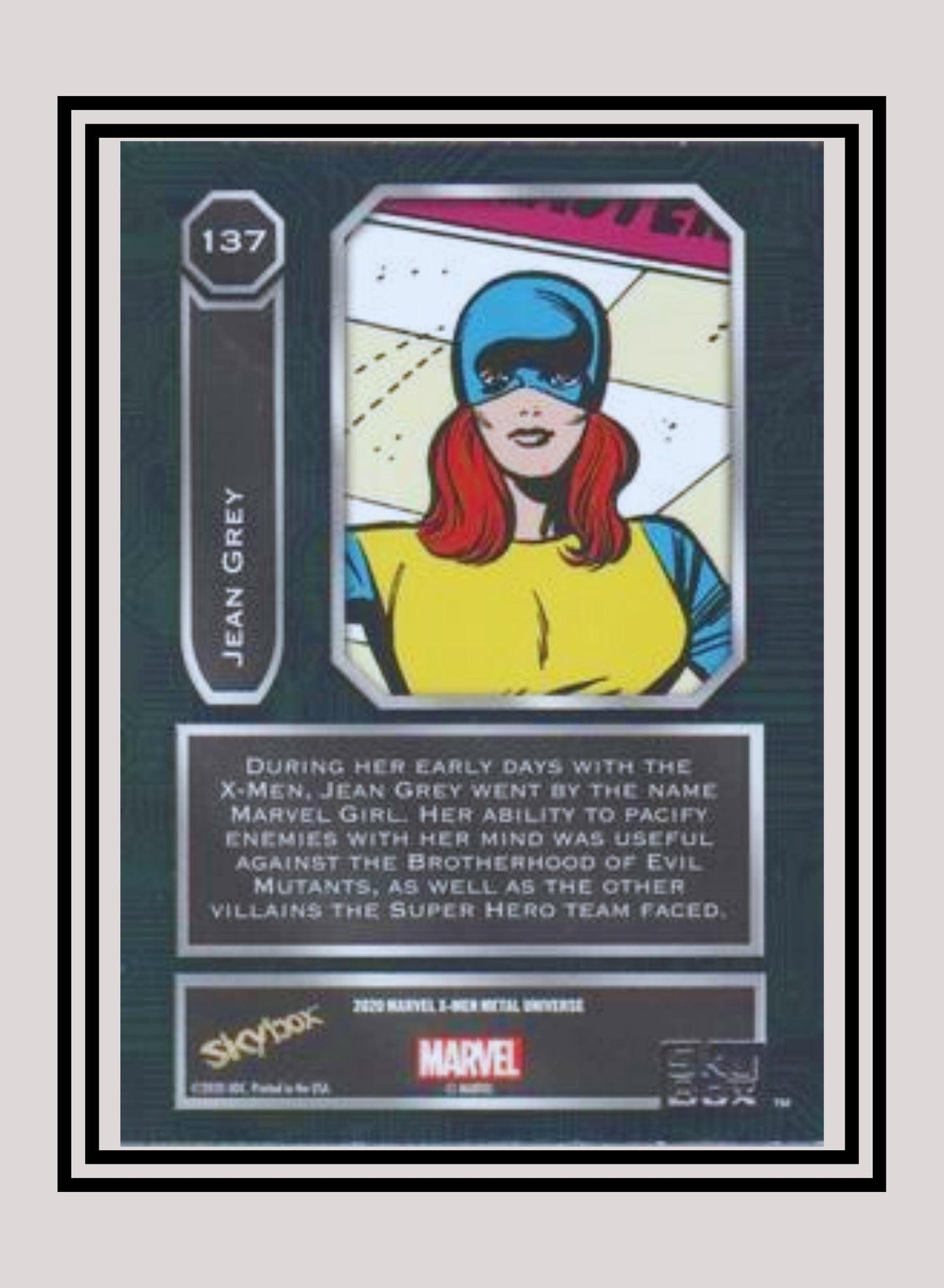 Marvel! 1x Jean Grey - Base High Series (#137 - 2021 Upper Deck X-Men Metal Universe)