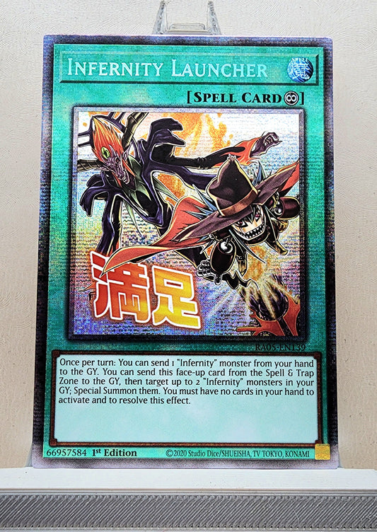 Yugioh! 1x Infernity Launcher Stamp Artwork (RA05 - Starlight Rare) 1st Edition