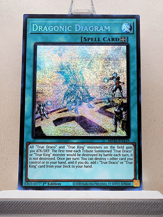 Yugioh! 1x Dragonic Diagram (MP25 - Prismatic Secret Rare) 1st Edition