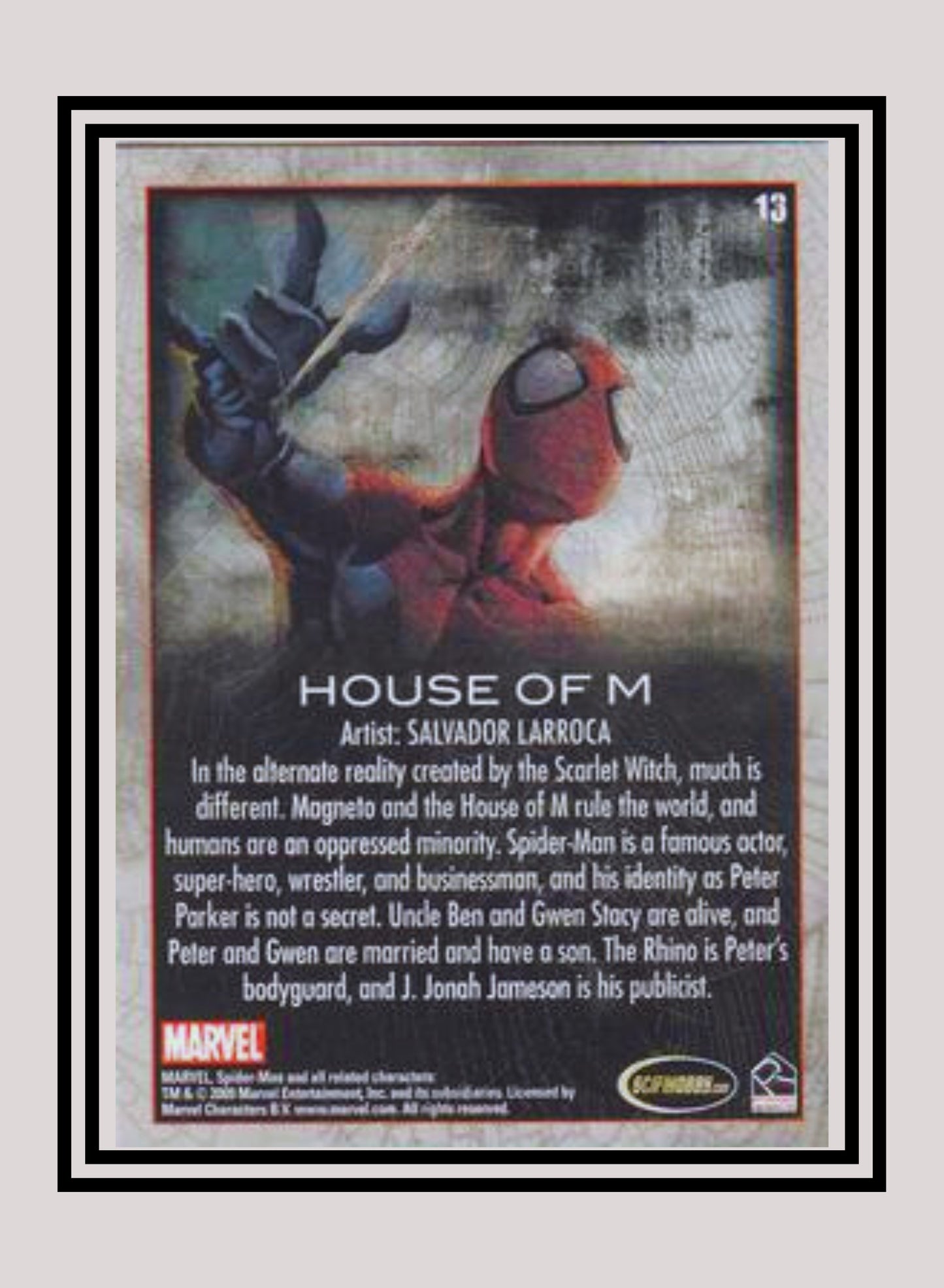 Marvel! 1x House of M - Base (#13 - 2009 Rittenhouse Spiderman Archives)