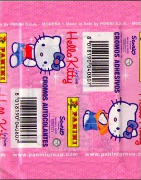 1x 2010 Panini Hello Kitty Fashion - Sticker Pack (SEALED)