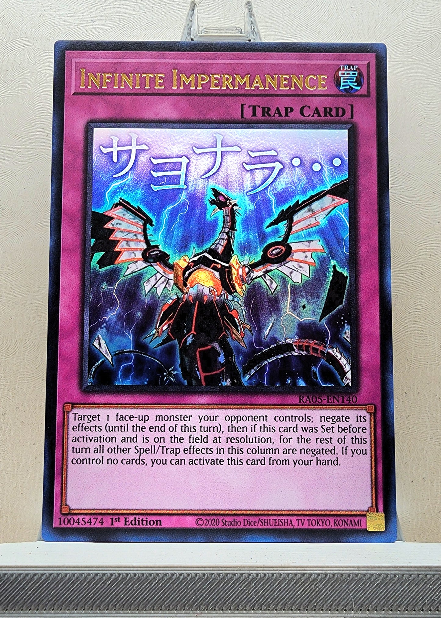Yugioh! 1x Infinite Impermanence Stamp Artwork (RA05 - Ultra Rare) 1st Edition
