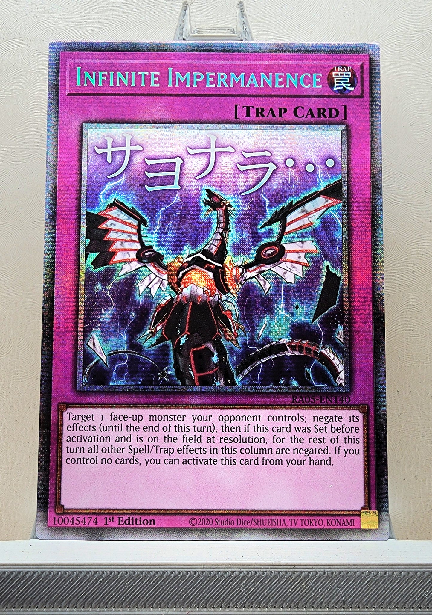 Yugioh! 1x Infinite Impermanence Stamp Artwork (RA05 - Starlight Rare) 1st Edition