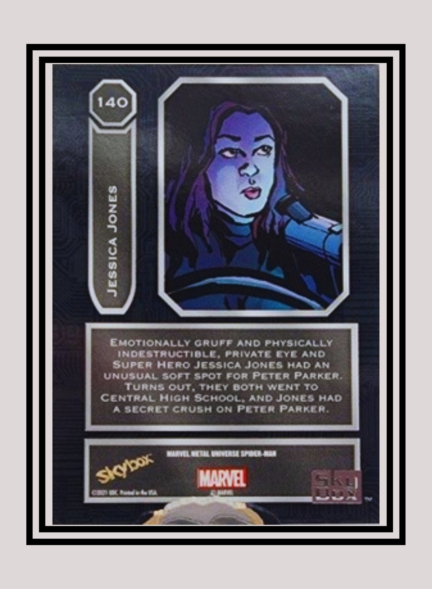 Marvel! 1x Jessica Jones - Base High Series (#140 - 2021 Upper Deck Spiderman Metal Universe)