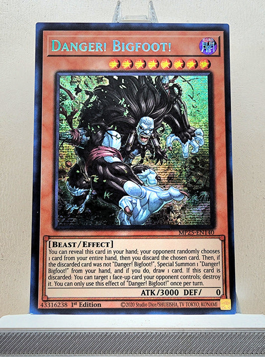 Yugioh! 1x Danger Bigfoot (MP25 - Prismatic Secret Rare) 1st Edition