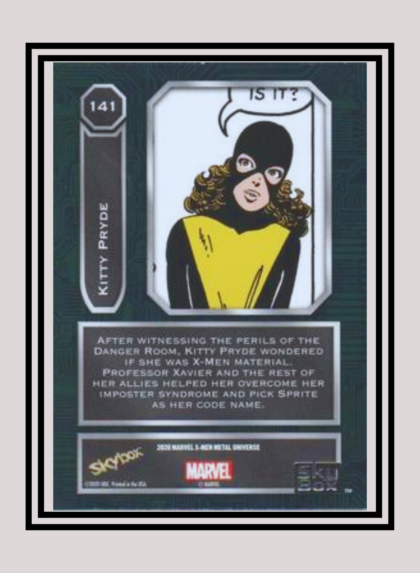 Marvel! 1x Kitty Pryde - Base High Series (#141 - 2021 Upper Deck X-Men Metal Universe)