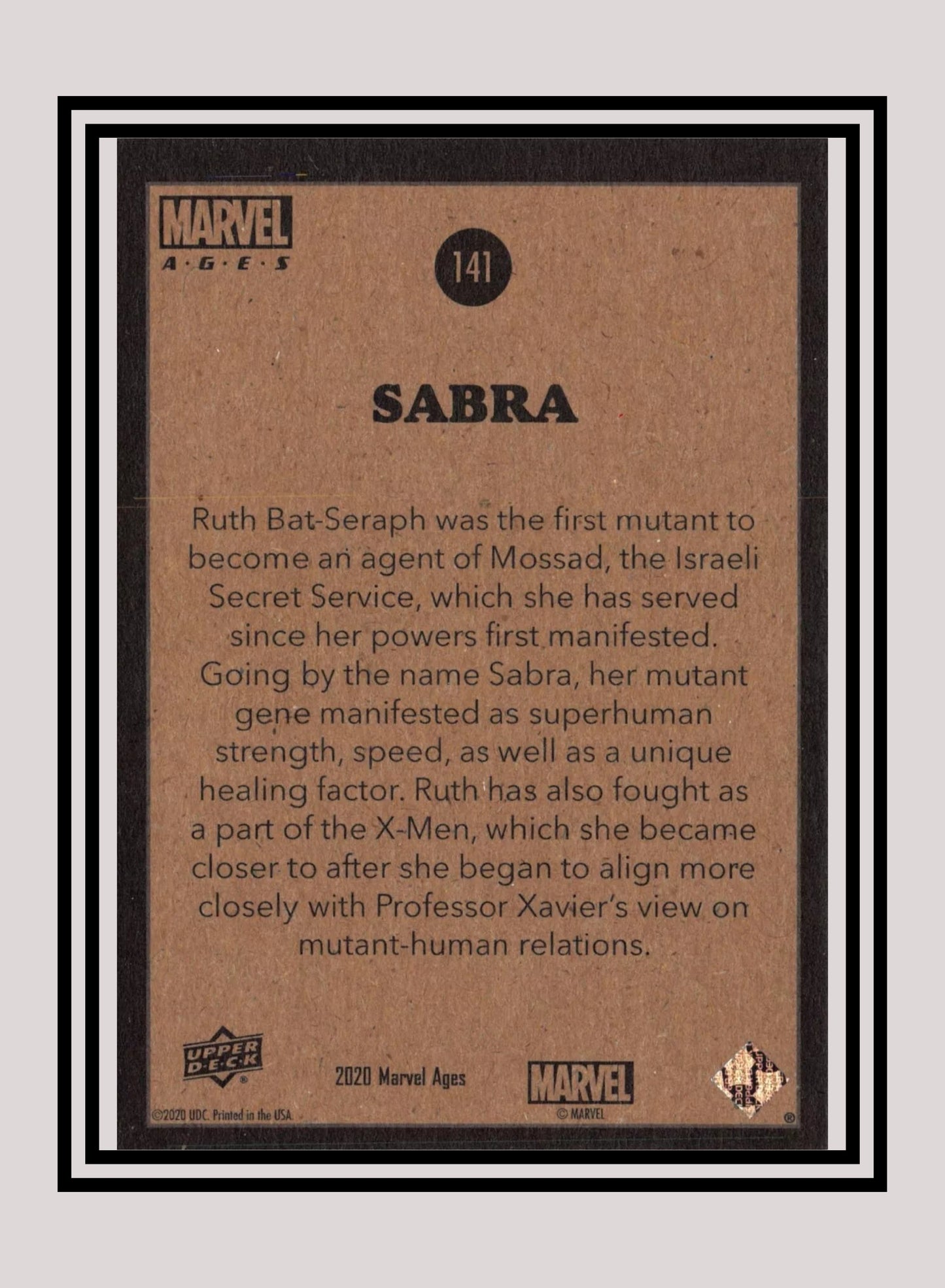 Marvel! 1x Sabra - Base (#141 - 2020 Upper Deck Marvel Ages)