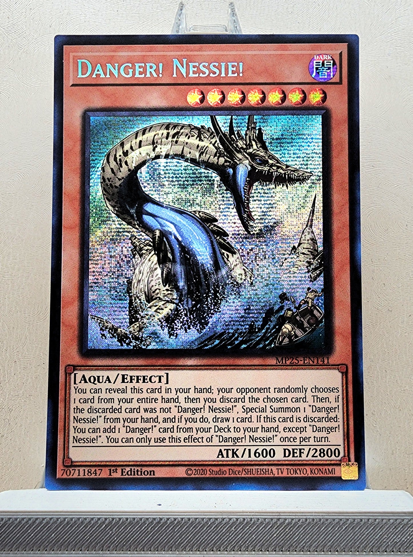 Yugioh! 1x Danger Nessie (MP25 - Prismatic Secret Rare) 1st Edition