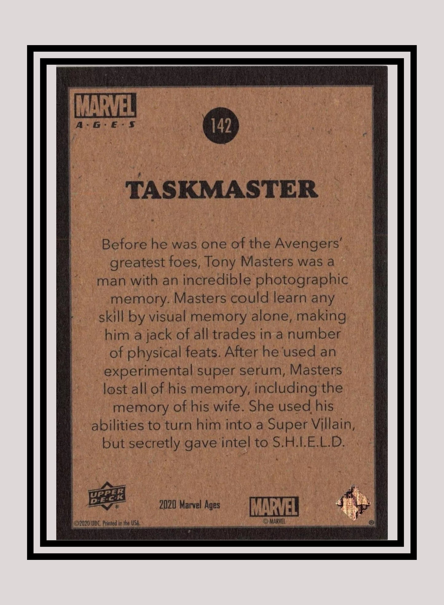 Marvel! 1x Taskmaster - Base (#142 - 2020 Upper Deck Marvel Ages)