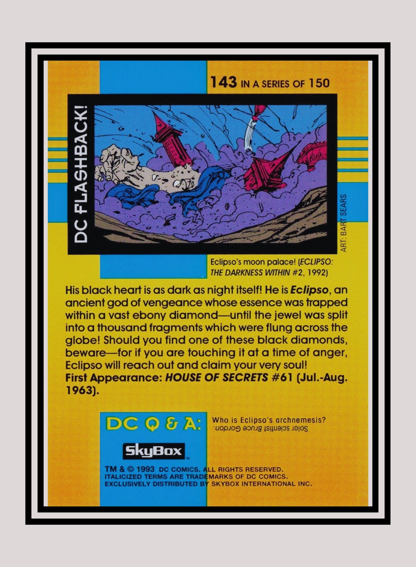 DC! 1x Eclipso - Base (#143 - 1993 Skybox DC Cosmic Teams)