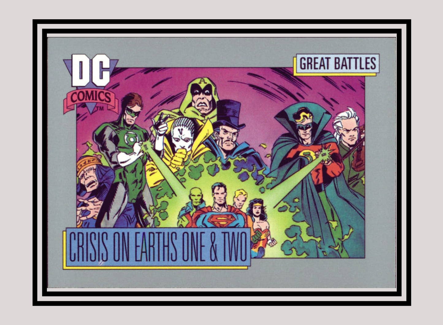DC! 1x Crisis on Earths One & Two (Card C) - Base (#144 - 1991 Impel DC Cosmic Cards)