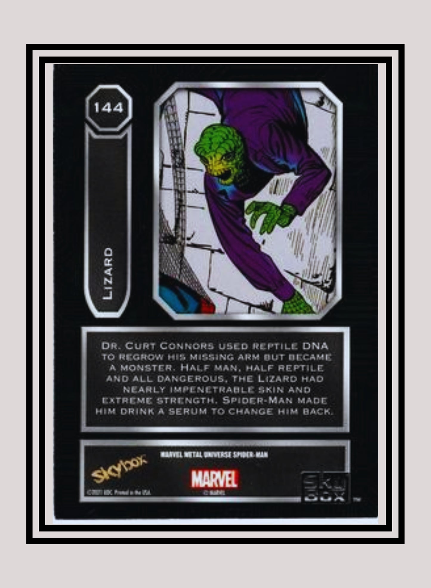 Marvel! 1x Lizard - Base High Series (#144 - 2021 Upper Deck Spiderman Metal Universe)