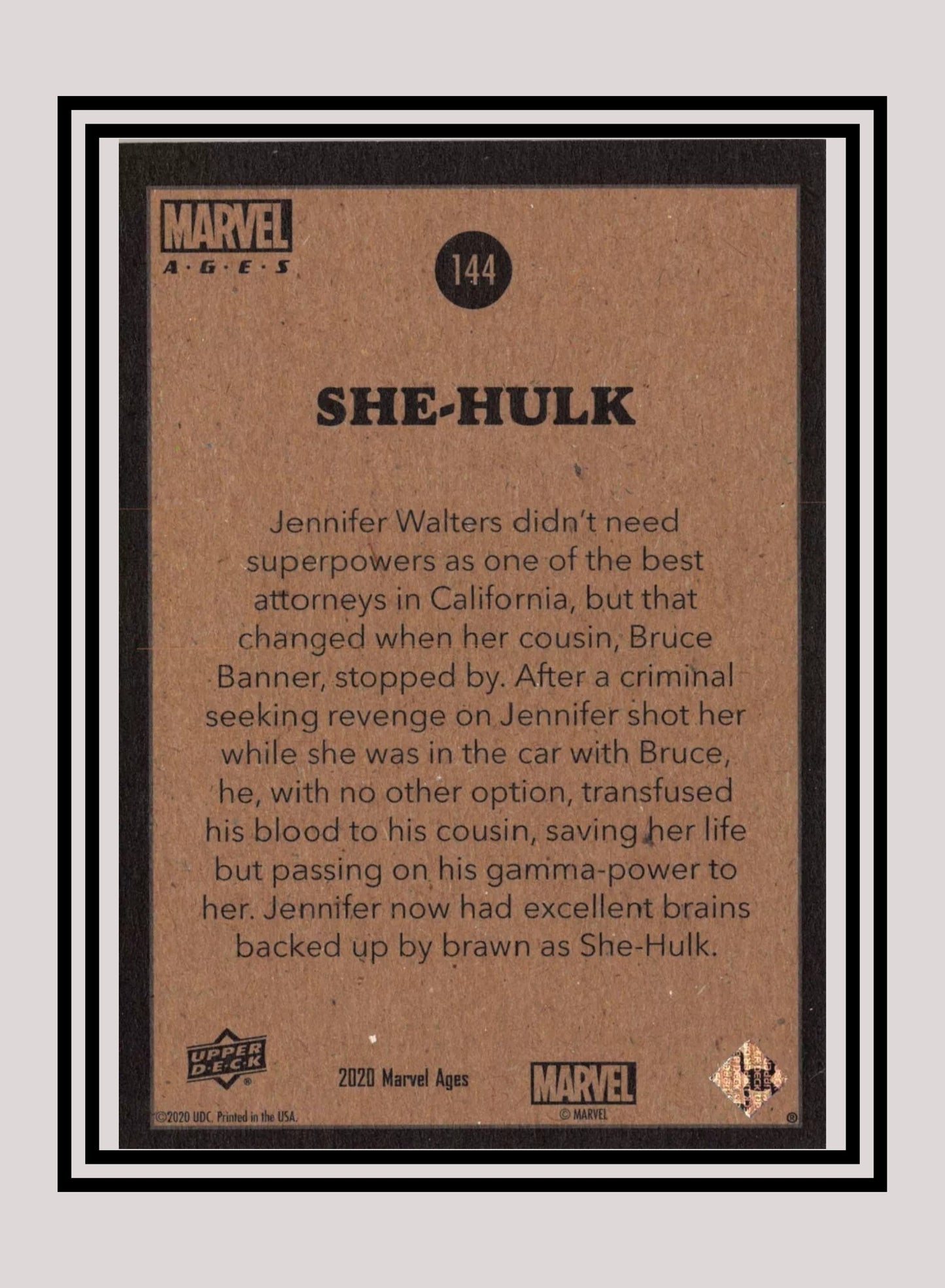 Marvel! 1x She-Hulk - Base (#144 - 2020 Upper Deck Marvel Ages)