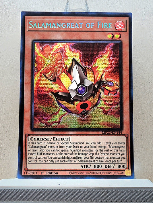 Yugioh! 1x Salamangreat of Fire (MP25 - Prismatic Secret Rare) 1st Edition