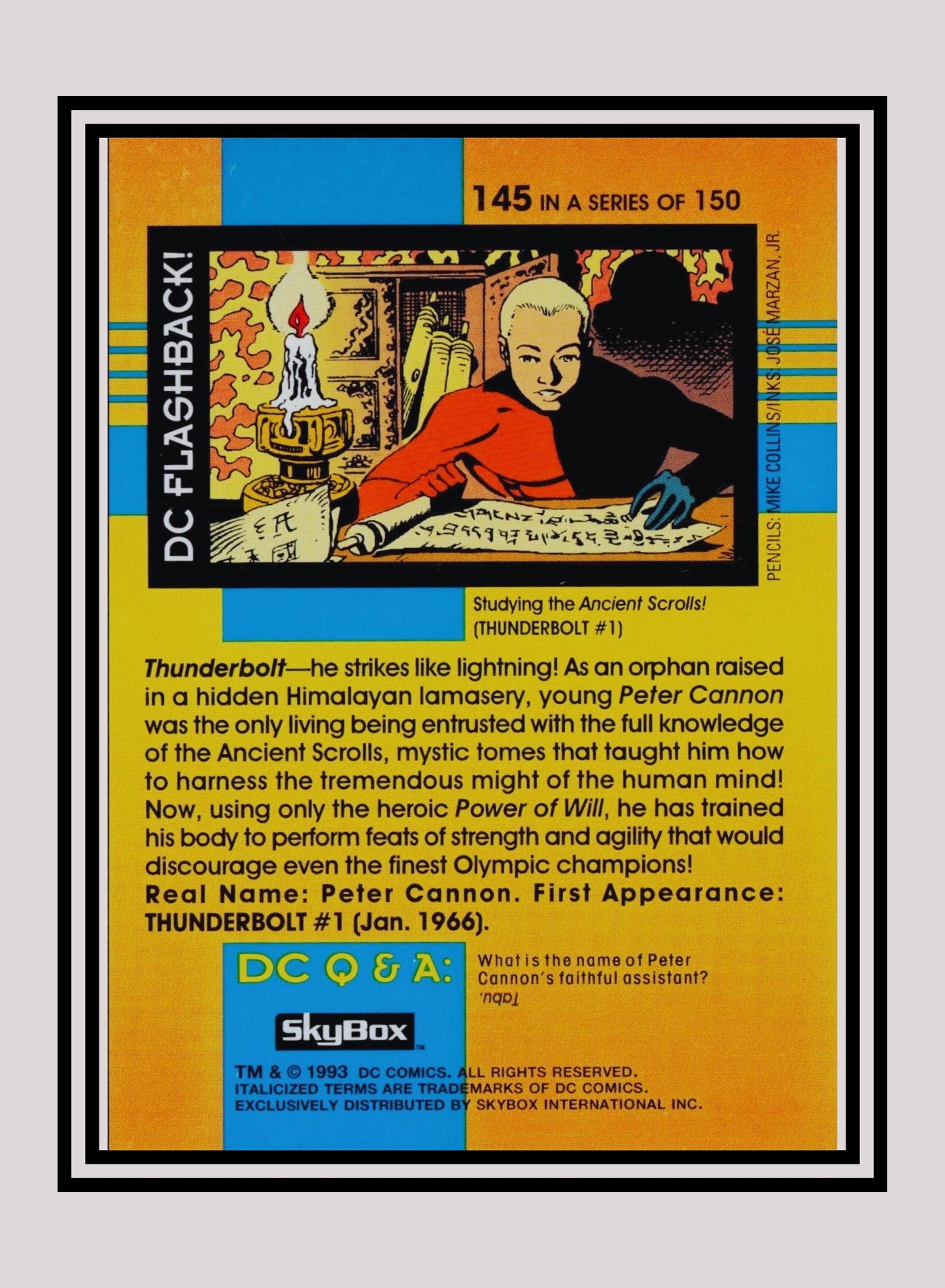 DC! 1x Thunderbolt - Base (#145 - 1993 Skybox DC Cosmic Teams)