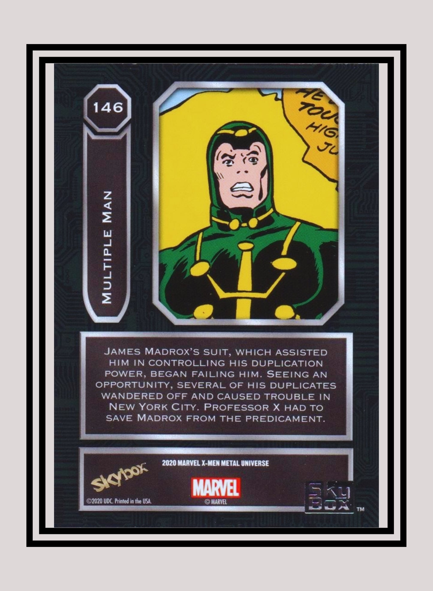 Marvel! 1x Multiple Man - Base High Series (#146 - 2021 Upper Deck X-Men Metal Universe)