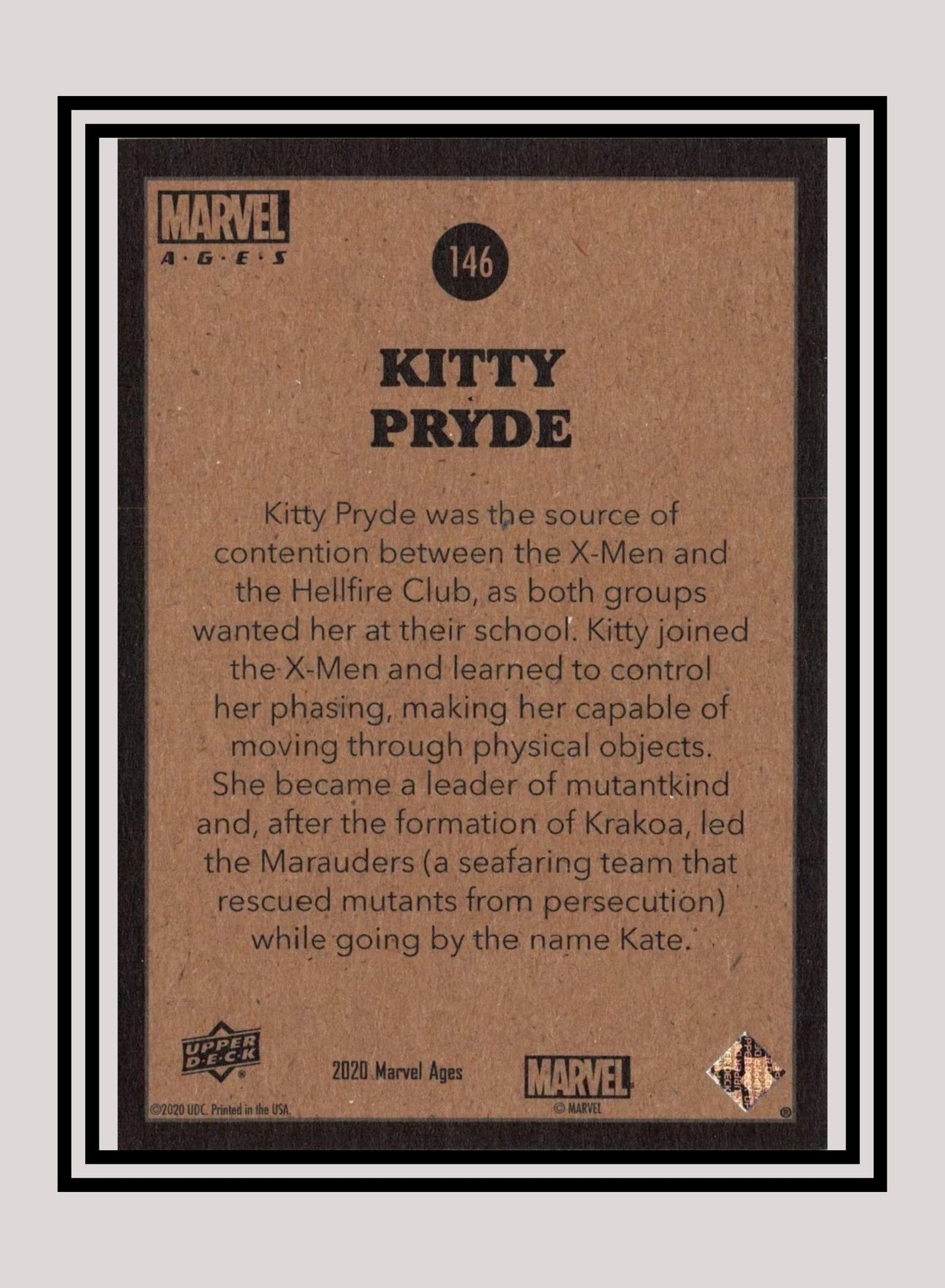 Marvel! 1x Kitty Pryde - Base (#146 - 2020 Upper Deck Marvel Ages)