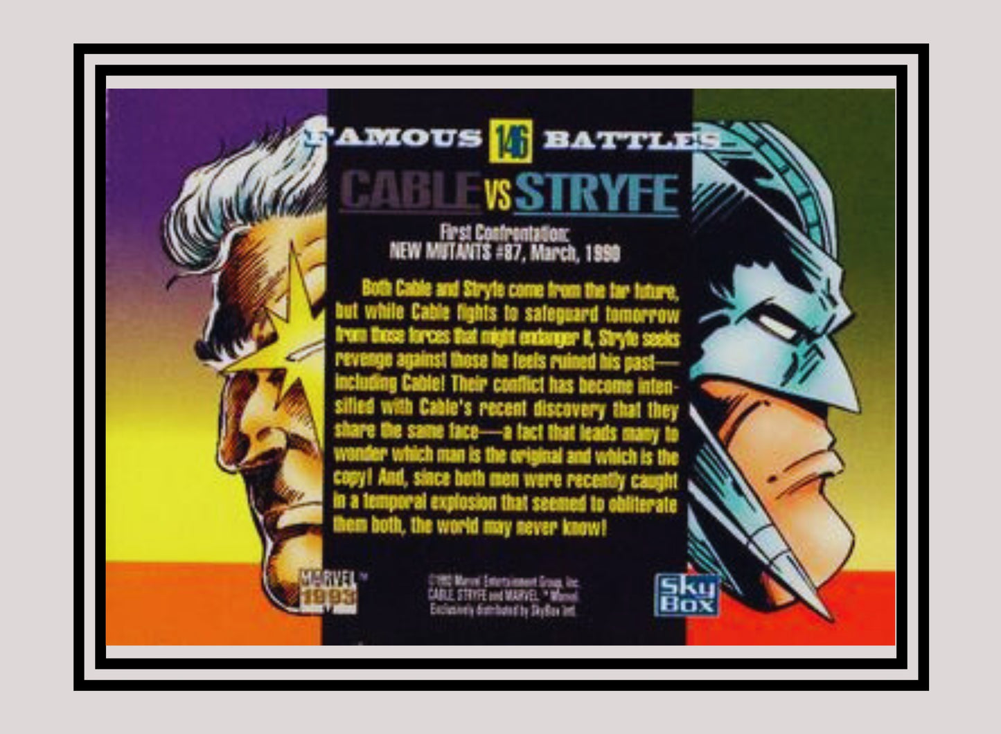 Marvel! 1x Cable vs Stryfe - Base (#146 - 1993 Skybox Marvel Universe Series 4)