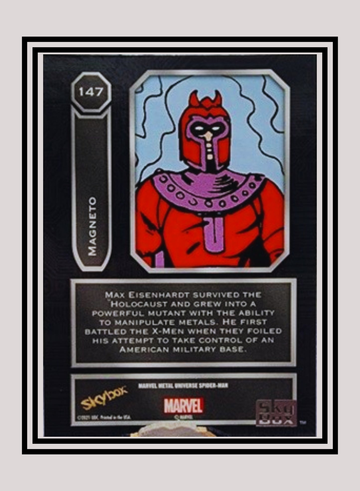 Marvel! 1x Magneto - Base High Series (#147 - 2021 Upper Deck Spiderman Metal Universe)