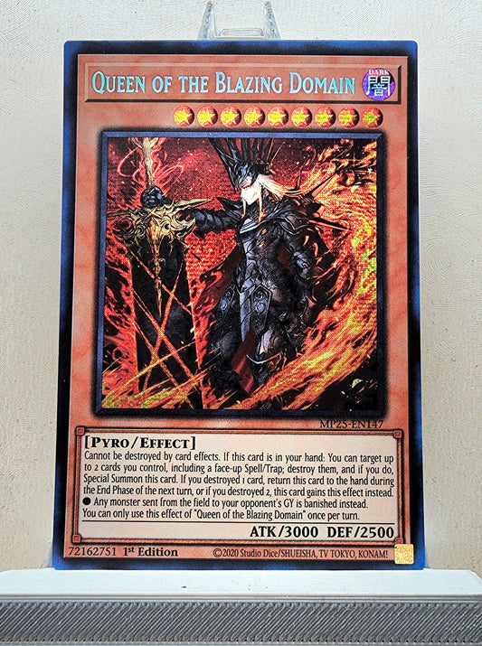Yugioh! 1x Queen of the Blazing Domain (MP25 - Prismatic Secret Rare) 1st Edition