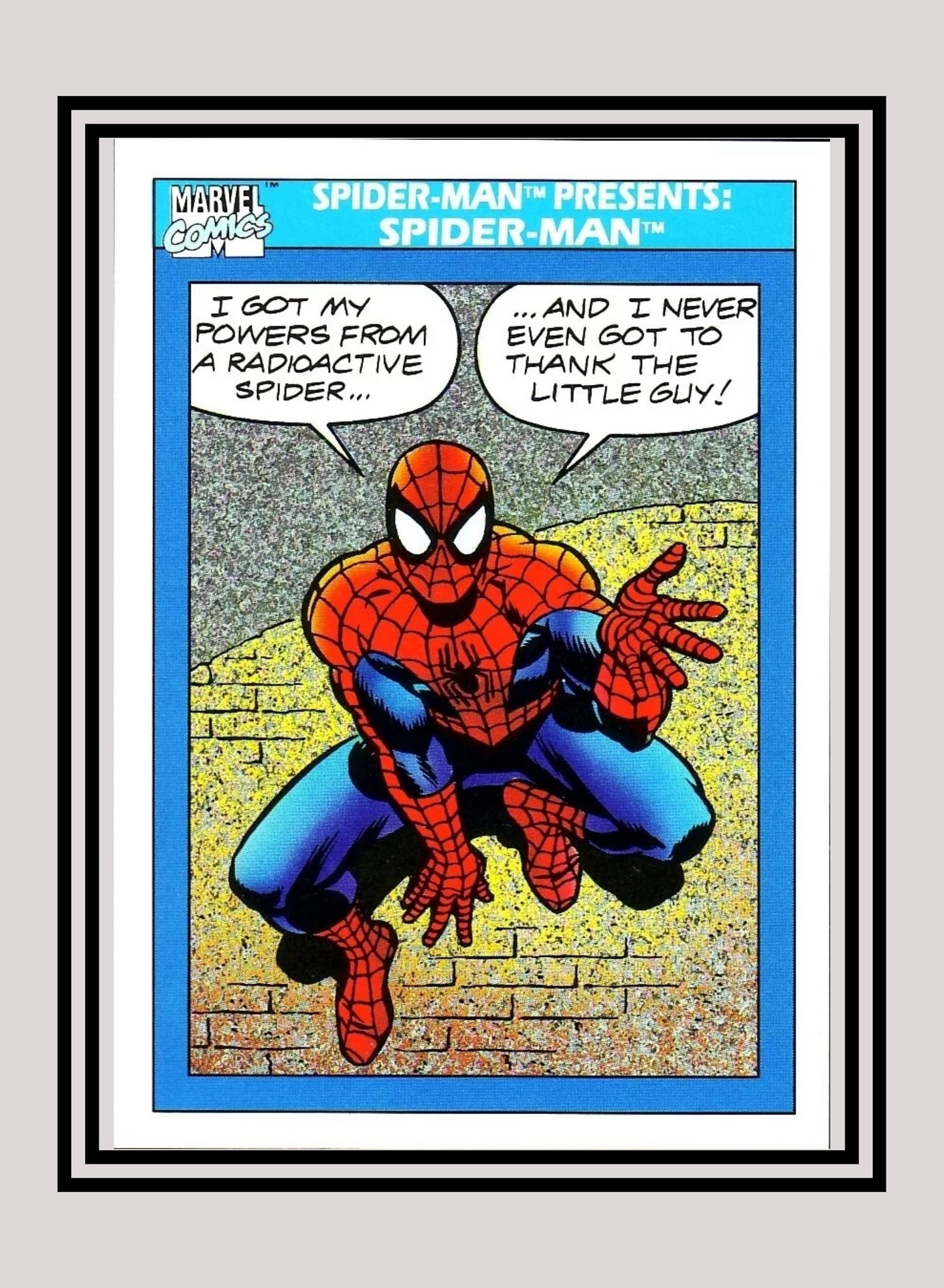 Marvel! 1x Spider-Man Presents: Spider-Man - Base (#149 - 1990 Impel Marvel Universe Series I)