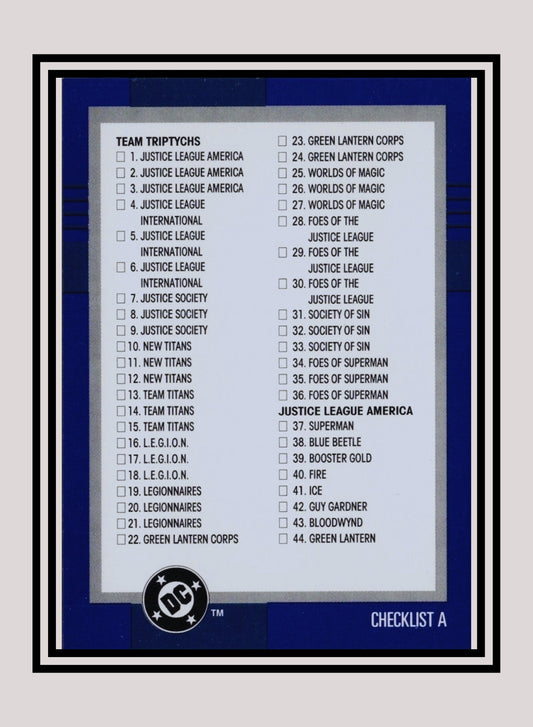 DC! 1x Checklist A - Base (#149 - 1993 Skybox DC Cosmic Teams)