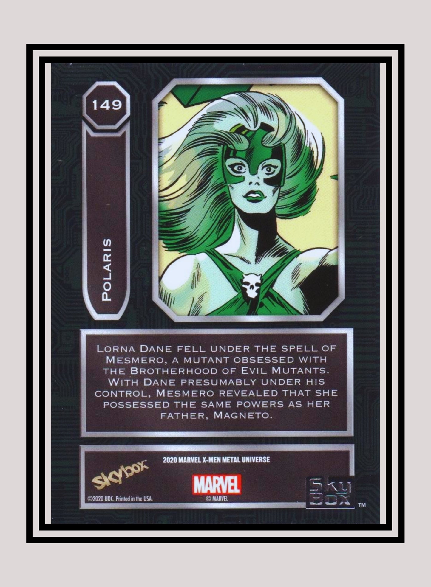 Marvel! 1x Polaris - Base High Series (#149 - 2021 Upper Deck X-Men Metal Universe)