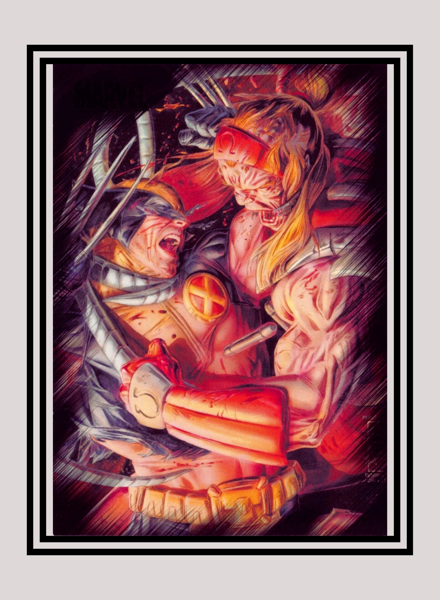 Marvel! 1x Wolverine vs. Omega Red - Base (#14 - 2010 Rittenhouse Marvel Heroes & Villains)