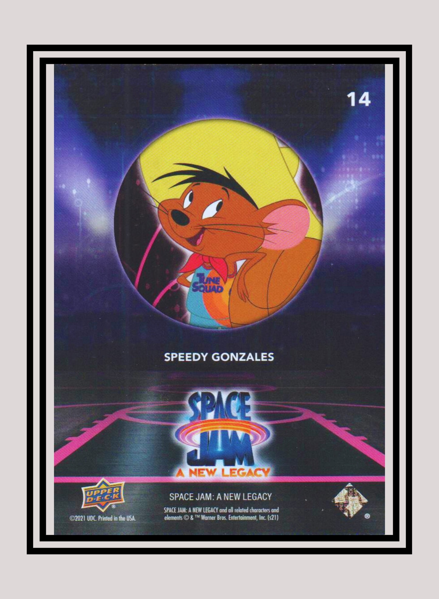 1x Speedy Gonzales - Base/Blue Parallel (#14 - 2021 Upper Deck Space Jam: A New Legacy)